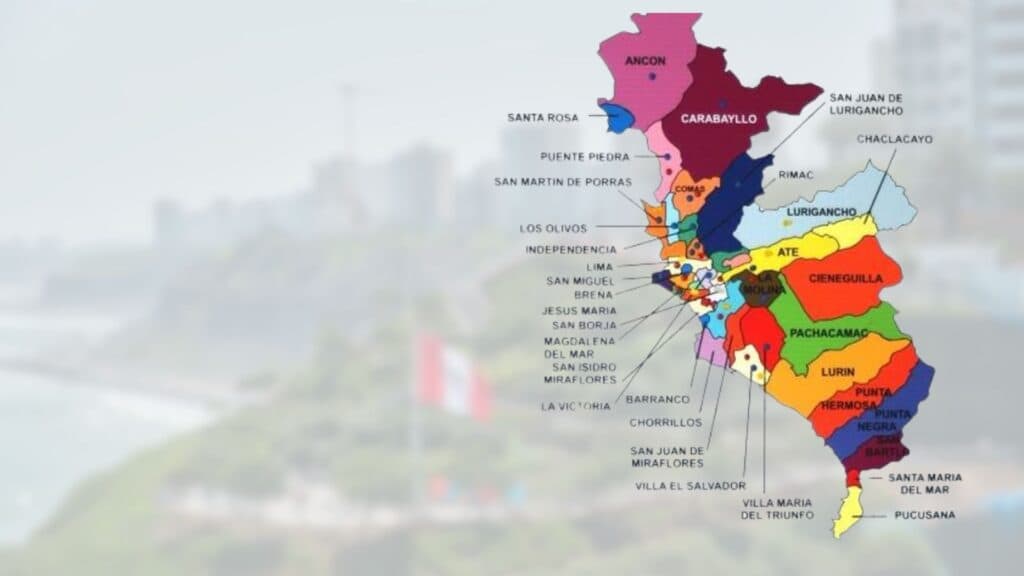 Lima, Peru neighborhood map