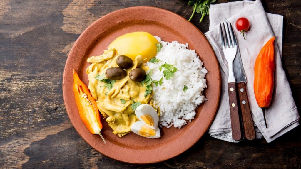 Classic Peruvian aji de gallina.