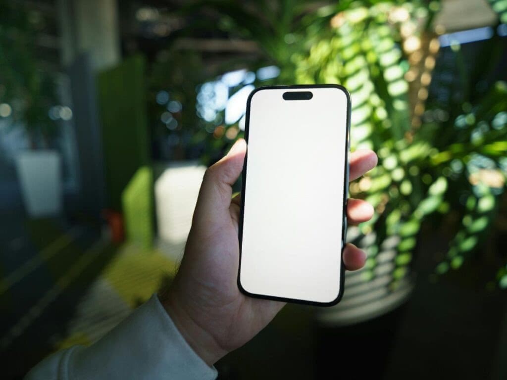 Person checks their phone. 