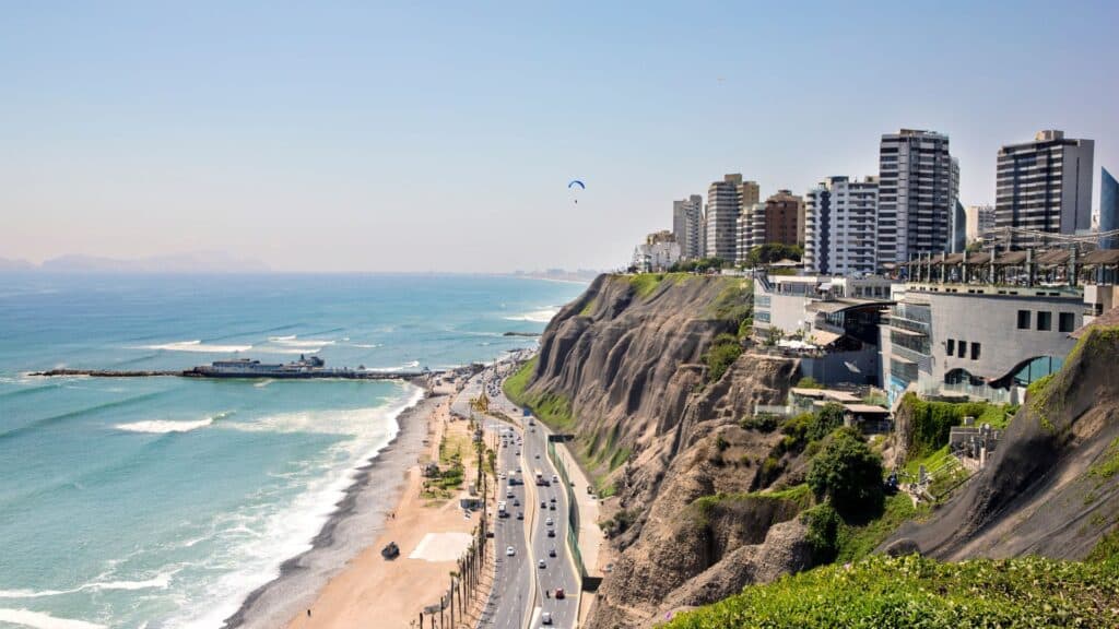 Costa verde in Lima, Peru.