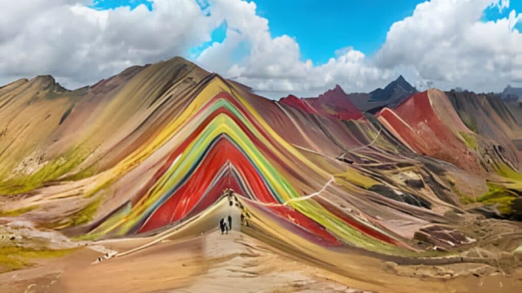 Rainbow mountain in cusco, Peru.