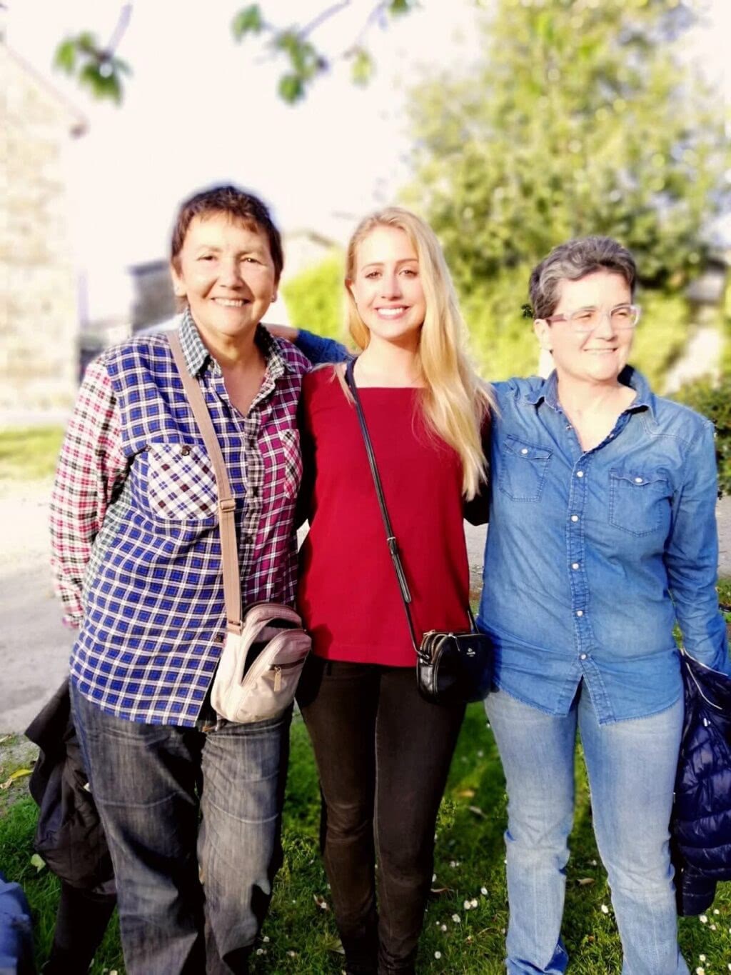 An American english teacher with Spanish teachers in Spain.