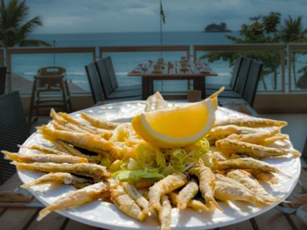 Small fried fish pescaito frito southern Spain cuisine.