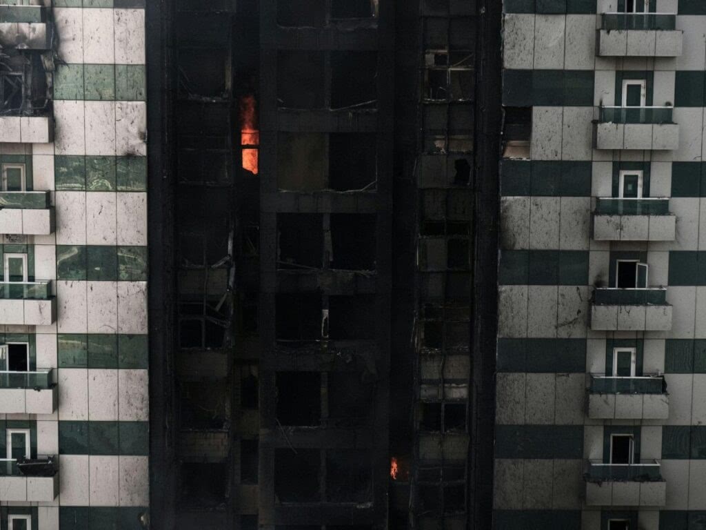 A building was damaged in Lima, Peru.