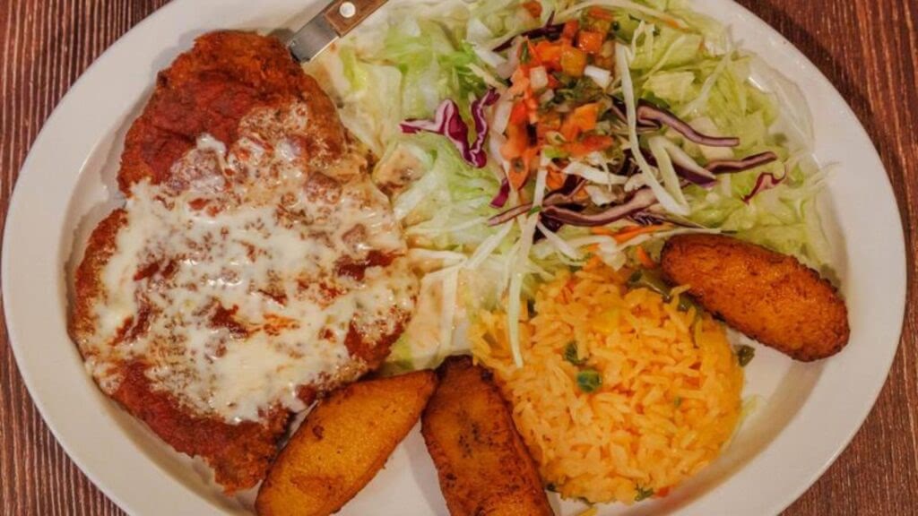 Milanesa de pollo.