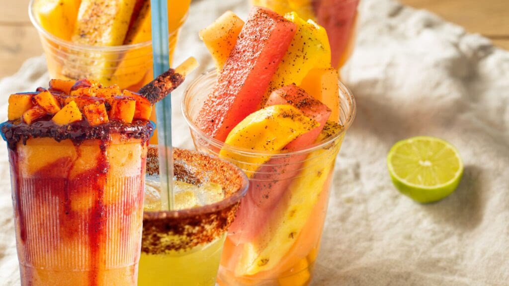 Tajin with fruit.